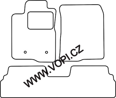 Textil-Autoteppiche Toyota Corolla Verso 2004 - 2009 7 míst Autofit (4757)